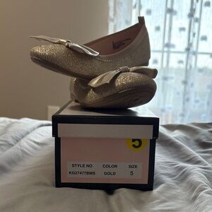 Cynthia Rowley Gold Kids Dress Shoes